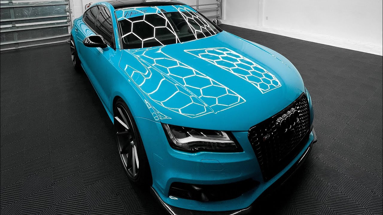 AUDI S7 WRAPPED IN INOZETEK MIAMI BLUE