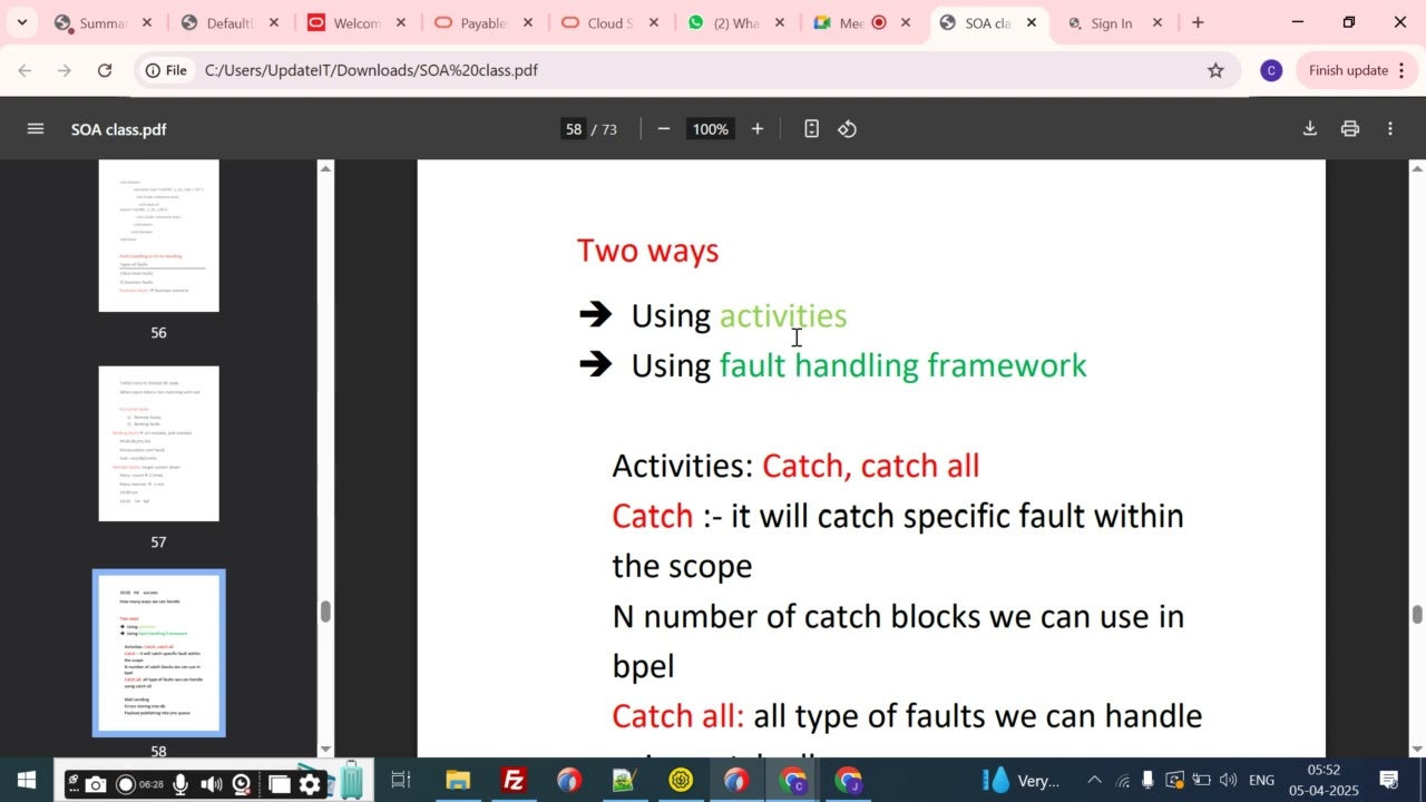 soa error handling