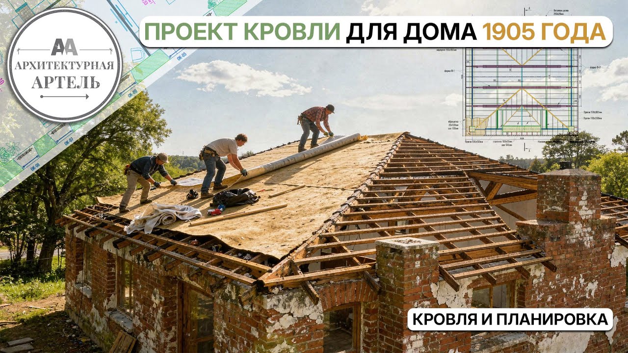 Проектируем кровлю для дореволюционного дома #dvaa #проект #реставрация