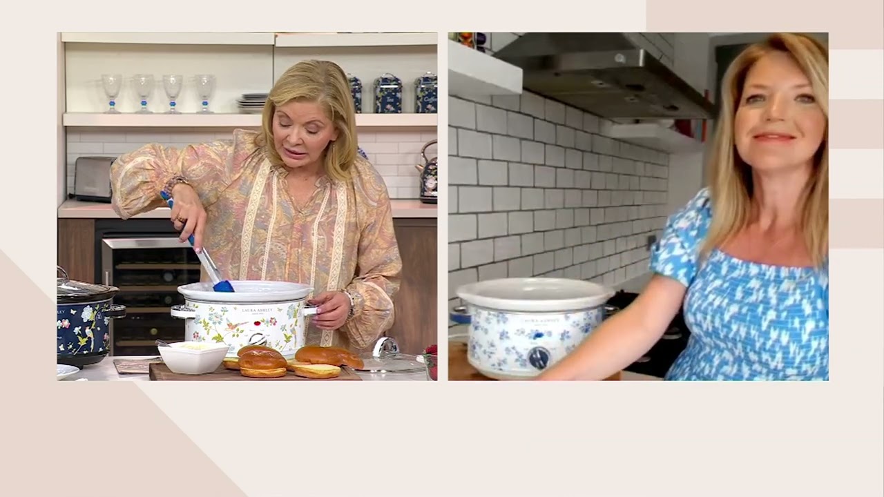 Laura Ashley 3.5 Quart Slow Cooker w/ Glass Lid and 4 Heat Settings on QVC