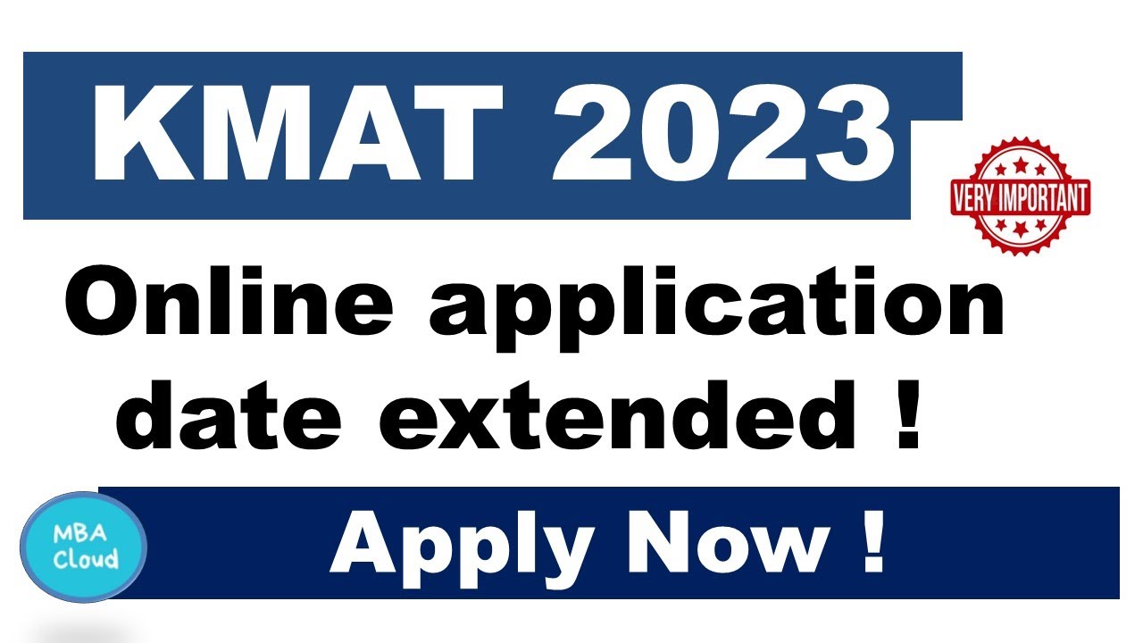 KMAT Application Date extended! Apply now!
