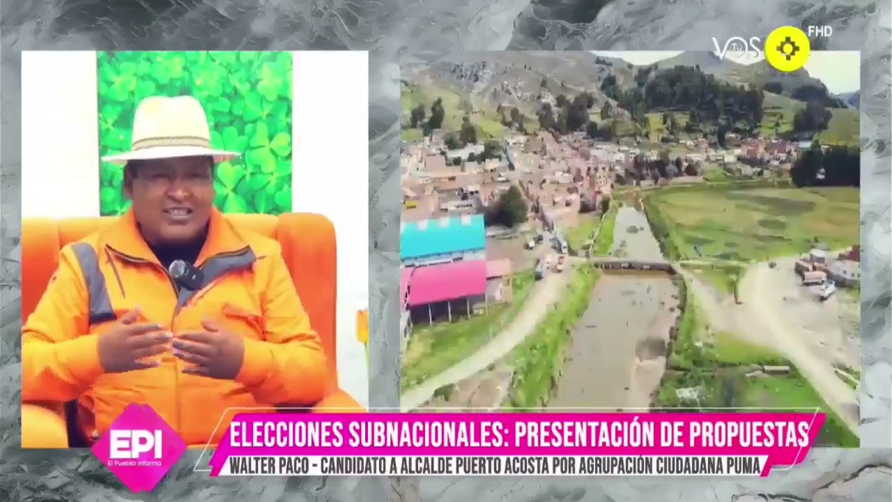 Walter Paco Mamani - Candidato a alcalde de Puerto Acosta por Agrupación Ciudadana Puma