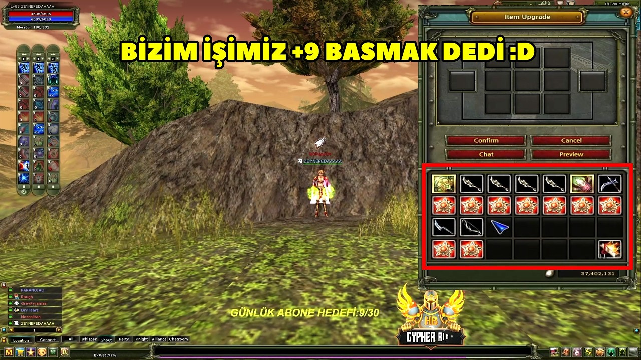 TreantQUEEN - (Agartha) 70 GB'lik Çanta ile +9 Upgrade Yapıyor ! Knight Online