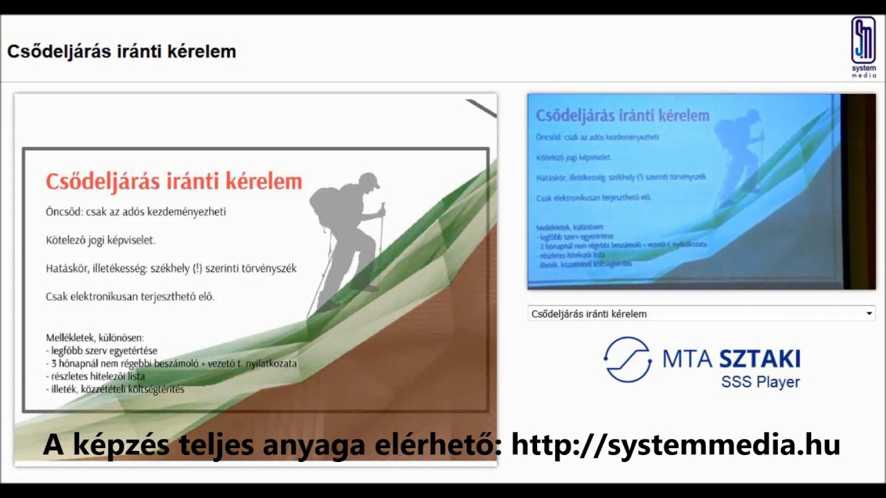 A csődeljárás bírósági gyakorlata, felszámolási eljárás Online jogi képzés