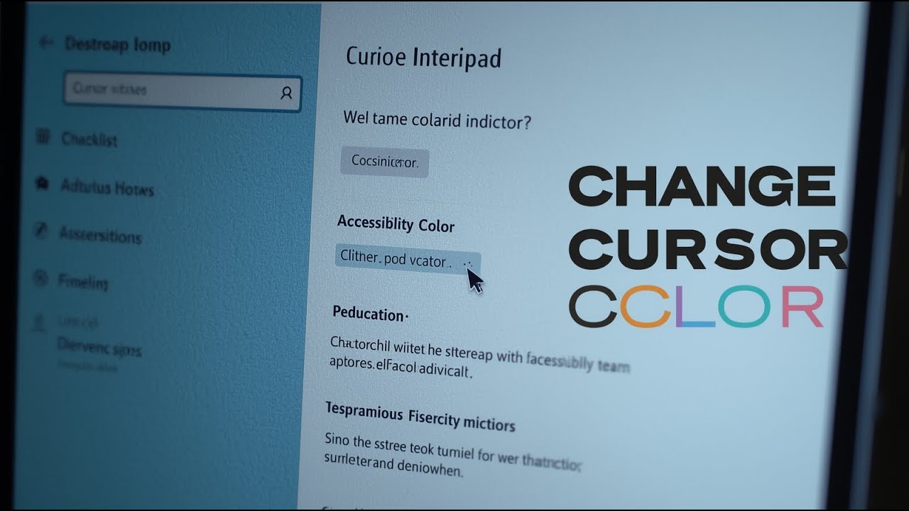 How to Modify Text Cursor Indicator Color on a Laptop