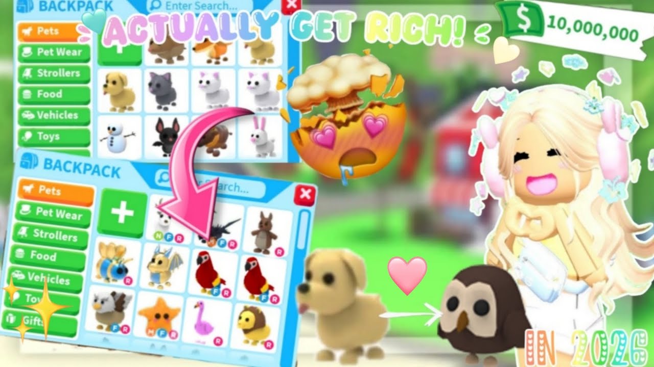 The ✋️ REAL WAY to get 💯 RICH 🤑 in adopt me 💸 🌈✨️ *2026* + best tips 👌 🌤🌷🎀