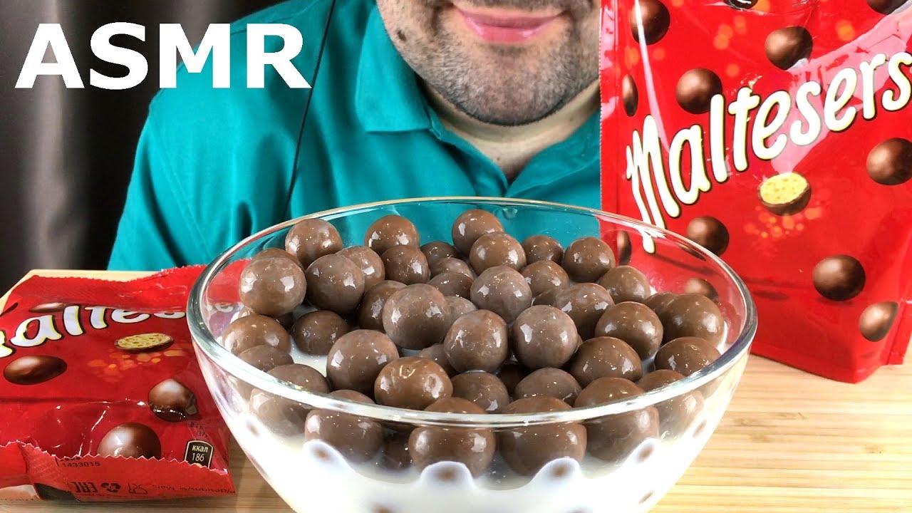 ASMR MALTESERS CHOCOLATE BALLS WITH MILK 몰티져스 먹방 (Eating Sounds) Mukbang *NO TALKING*