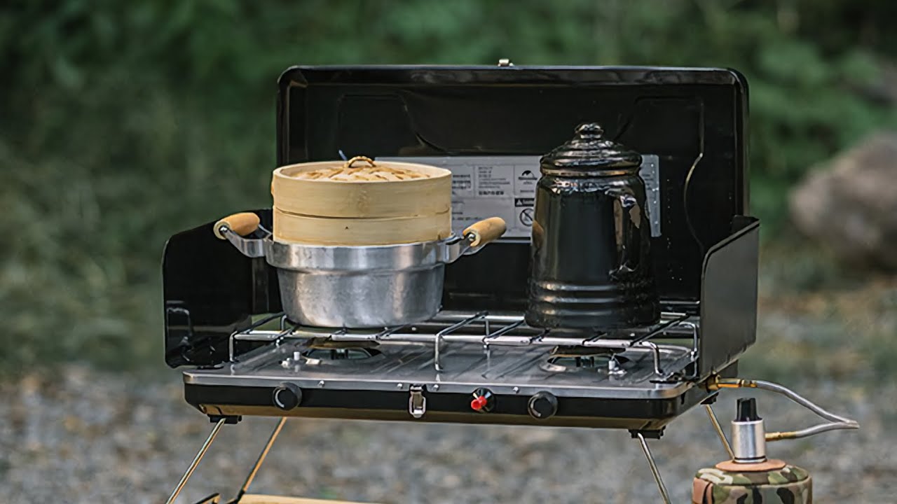 KOMPOR LIPAT FOLDABLE DOUBLE HEAD STOVE NATUREHIKE NH22RJ001 ALAT MASAK CAMPING GLAMPING CAMPER