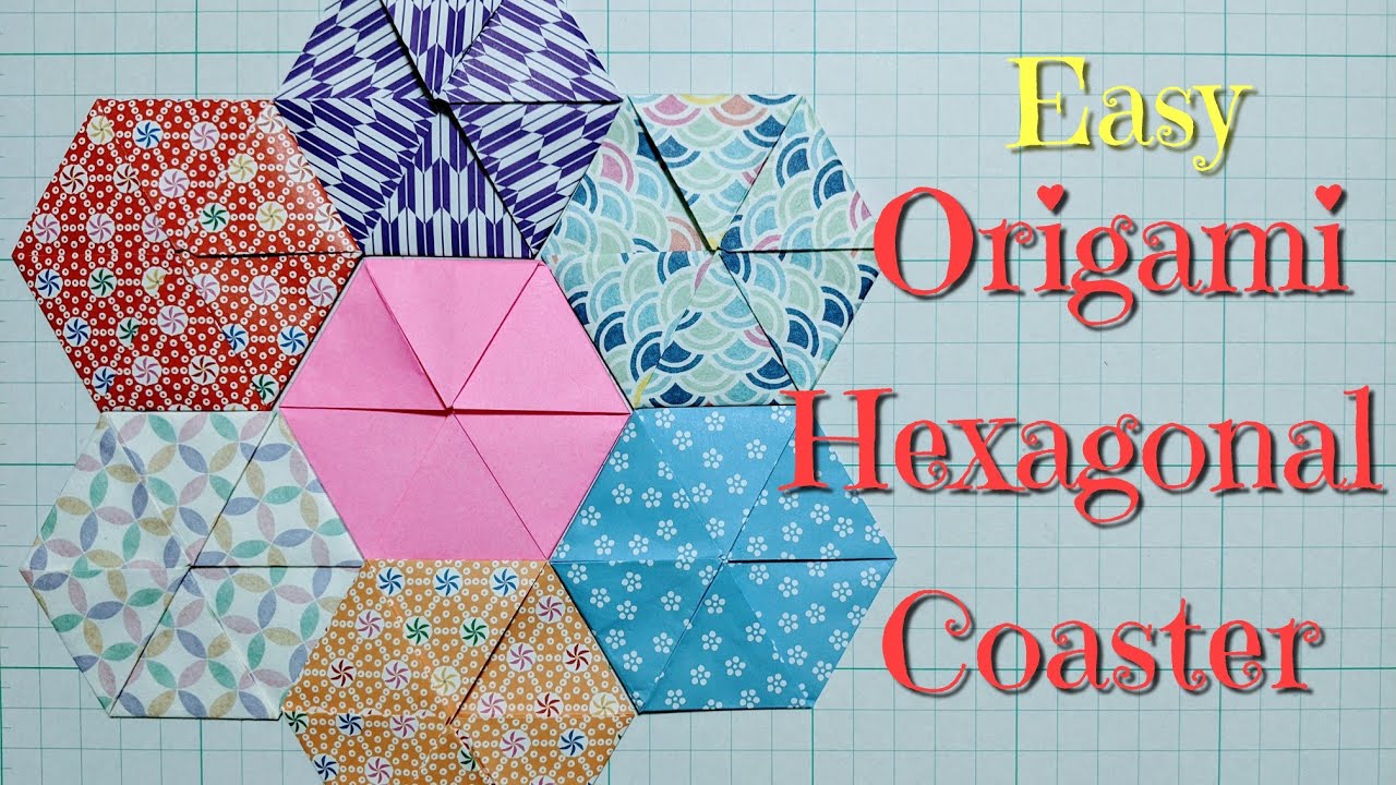 【Origami】How to make a origami Hexagonal Coaster/paper Coaster