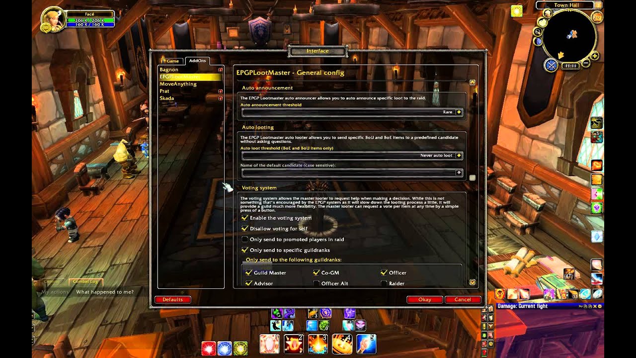 EPGP Lootmaster Settings