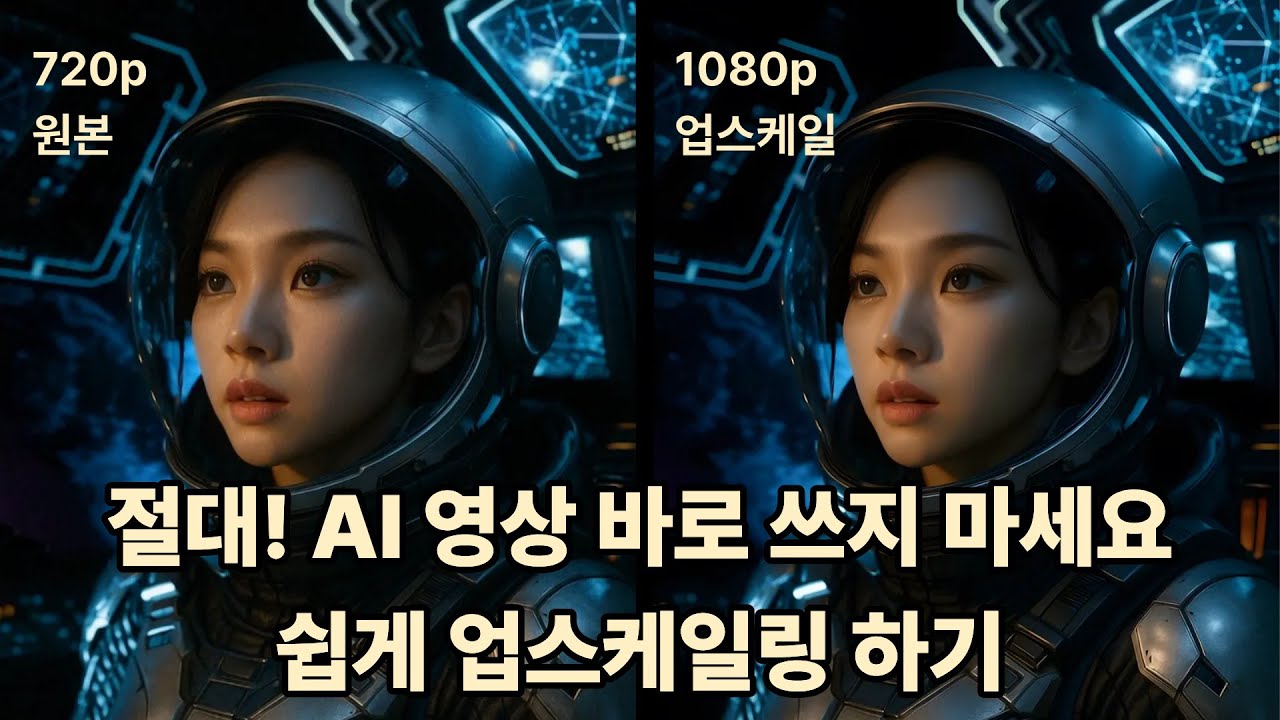 AI 영상을 '절대' 그냥 쓰지 마세요. 저화질 영상을 4K 60fps로 만드는 비밀 프로그램 (무료 배포) #ai영상 #업스케일링 #프레임보간 #4k #60fps #무료프로그램