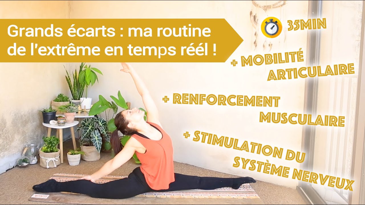 Séance d'étirements en temps réel pour faire le grand écart !