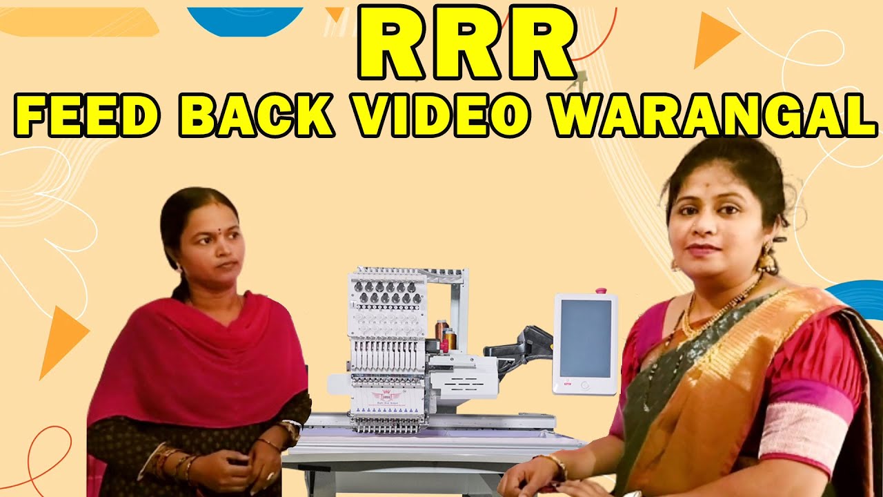 Feedback Video Of Our RRR Embroidery Machine At Warangal || #feedback #warangal