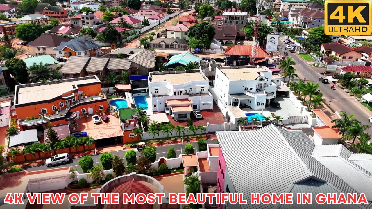 4K Aerial Tour of East Legon A&C Mall, Kwame Despite's Mansion, and More