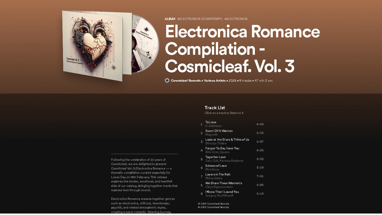 Electronica  Romance Compilation - Cosmicleaf. Vol. 3 (CD+Free Download)