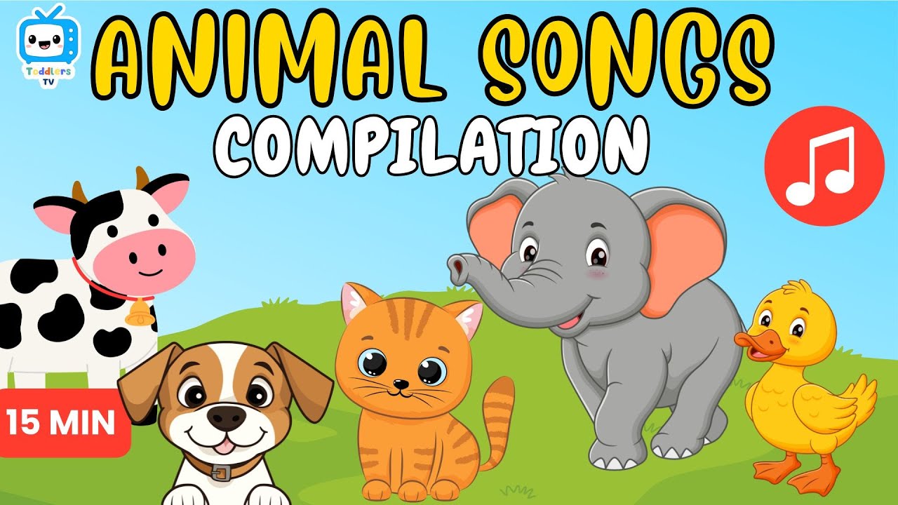 🐾 Animal Songs Compilation for Toddlers | Fun Learning Songs for Kids & Babies | Toddlers TV