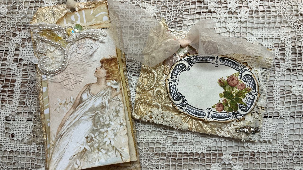 Эфемеры из кружевной доски Lace Master Board~Часть 2. Буклеты с тегами / @Grace and Lace Journals...