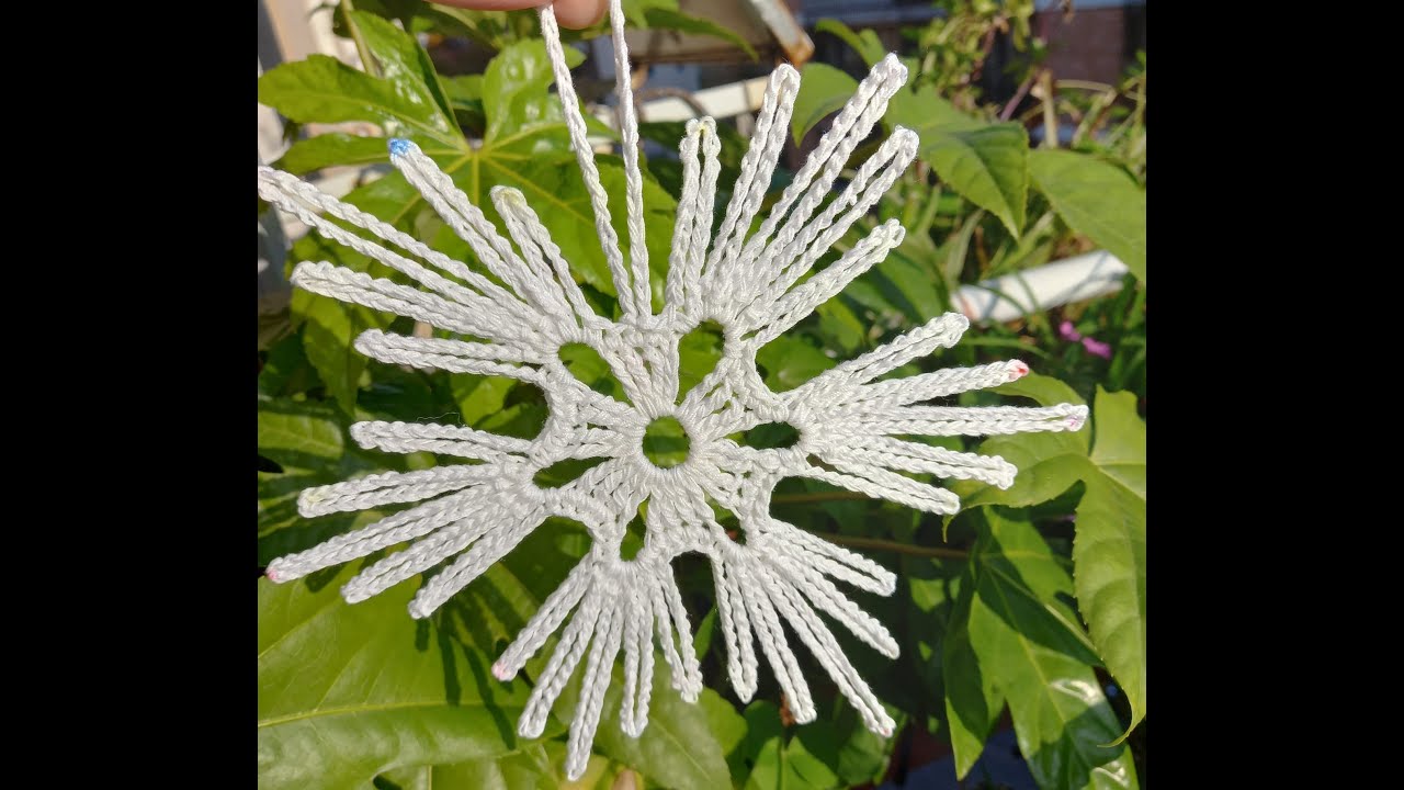 Fulg croșetat ( crochet snowflake, copo de nieve tejido a crochet, fiocco di neve a uncinetto) ❄️❄️