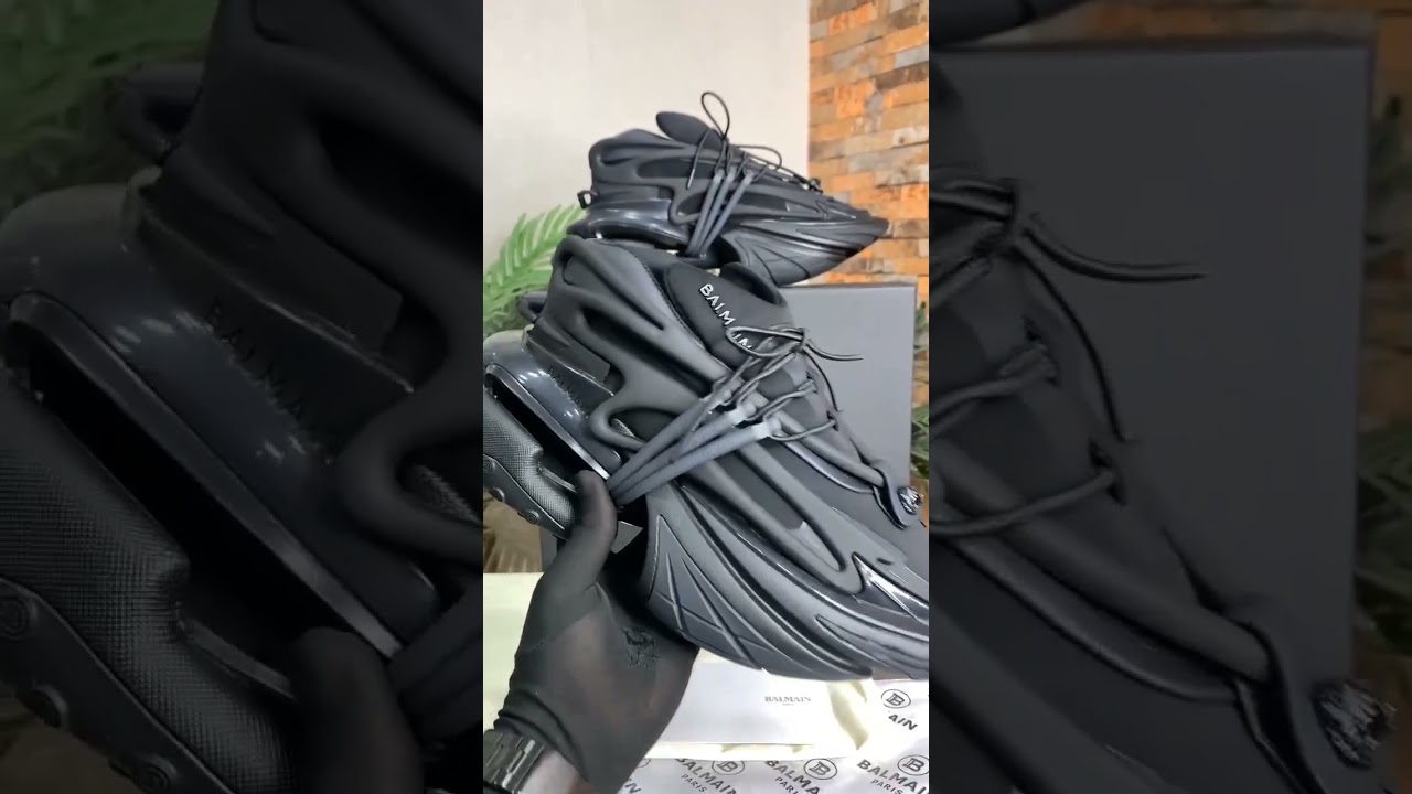 BALMAIN PARIS ORIGINAL SHOES.....    BLACK.  