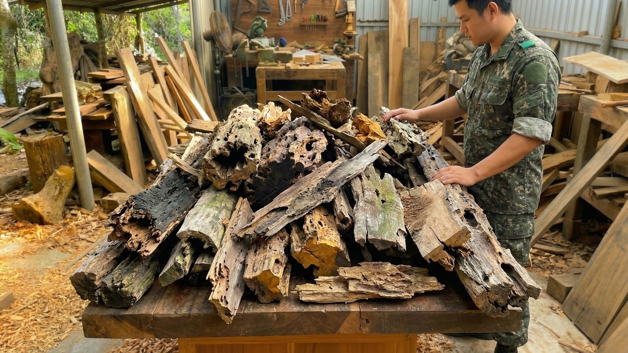 Nobody Wanted These Rotten Wood Scraps… Until They Became a Beautiful Piece