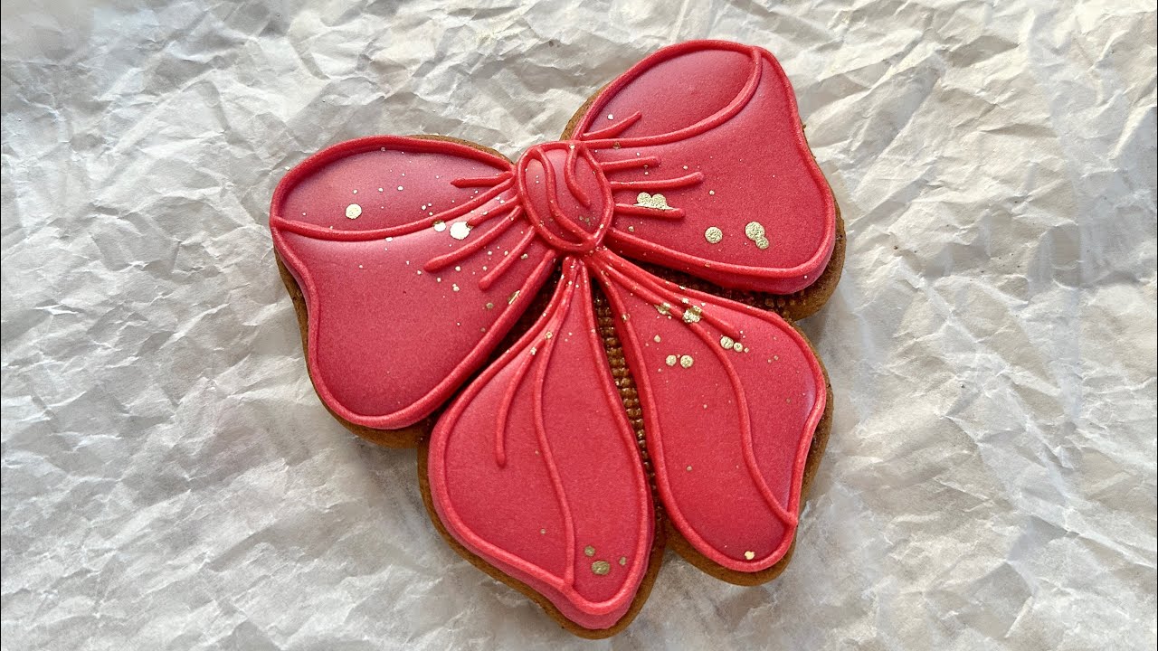 Decorating a Cookie with a Big Red Bow 🎀