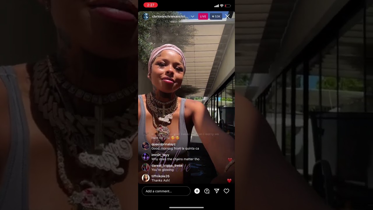 Chrisean rock insta live update.