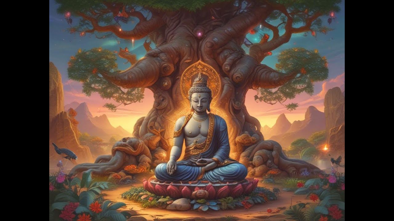 BUDDHA SEDIACI POD STROMOM BODHI