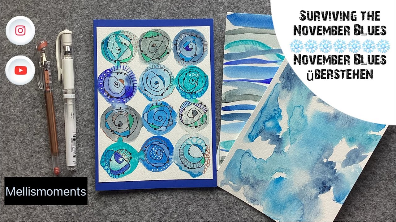 Aquarell- Wenn du nicht weiter weißt, probiere dies! - Watercolor Doodle- If you're stuck, try this!