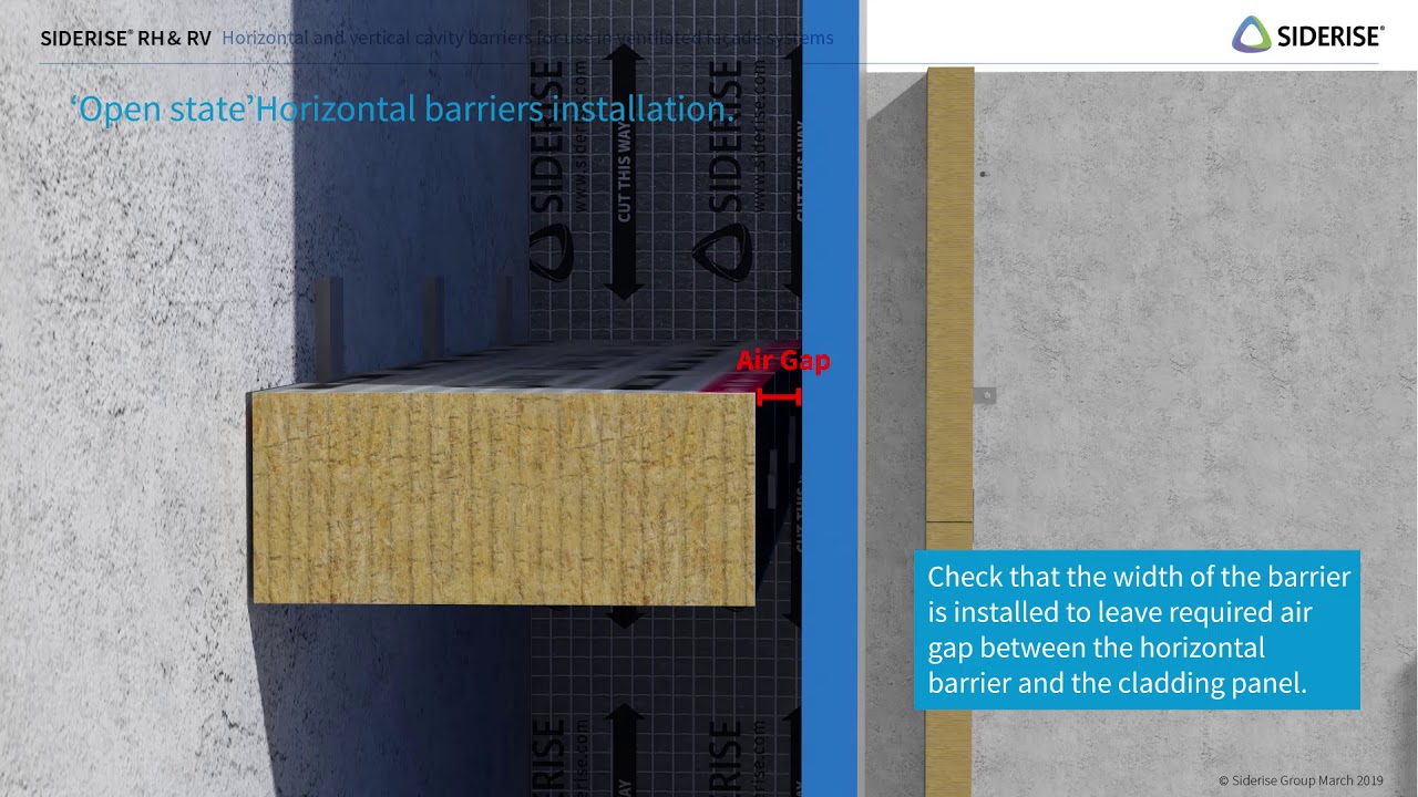 SIDERISE Installation Guidance: RH & RV Cavity Barriers for Rainscreen Cladding (2019)