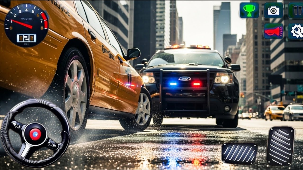 🚓 Police Car Chase Simulator 3D – Real City Cop Pursuit Gameplay (Android)