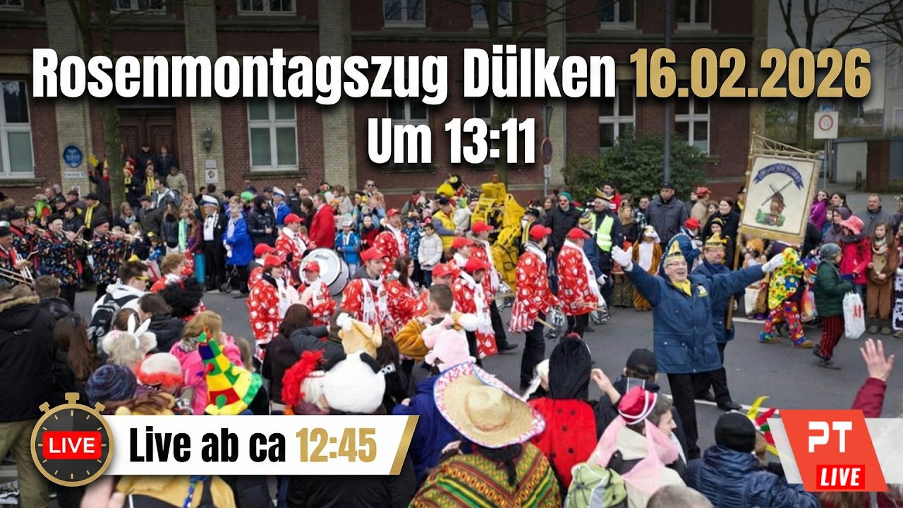 🔴LIVE #Karneval Rosenmontagszug aus Dülken 2026 | Karnevalszug Dülken LIVE #PlerTanix