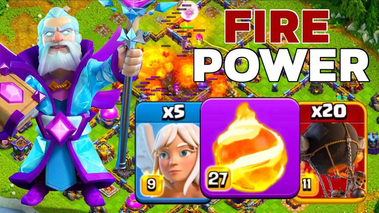 Easy & Powerful: TH16 Warden Walk Fireball Rocket Balloon Wrecking Legend League Attacks!