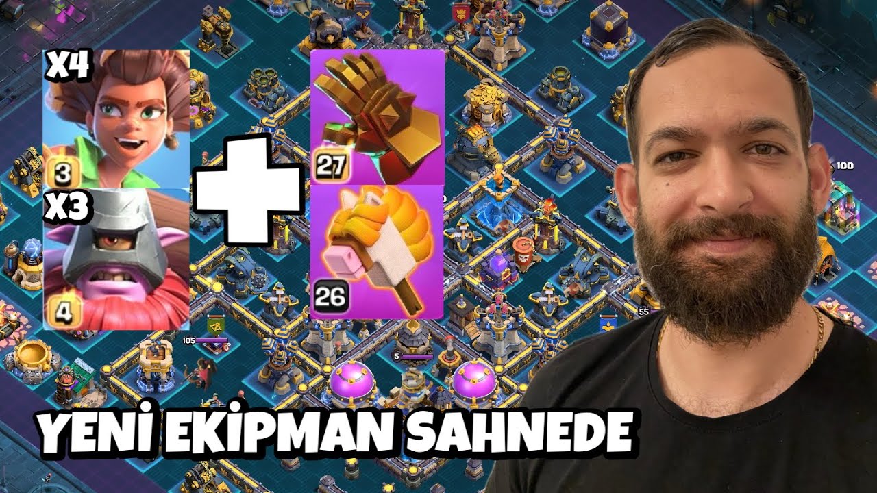 KRALIN YENİ EKİPMANI SOPADAN AT İLE EFSANE LİG ! CLASH OF CLANS