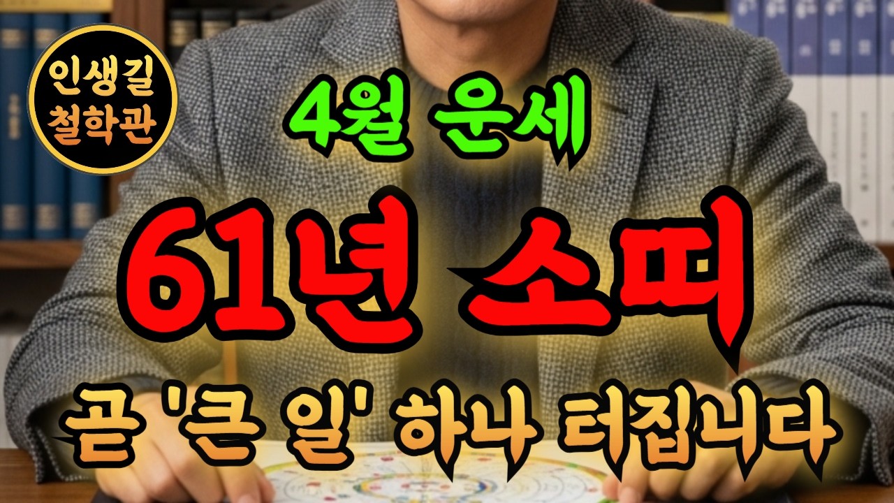 🐮[2026년 4월] 61년 소띠 66세 운세 ⚠️ 4월엔 &lsquo;이것&rsquo;을 기억하세요. 재물복 들어오는 시기입니다 #61년생소띠 #소띠운세 #4월운세 #66세운세