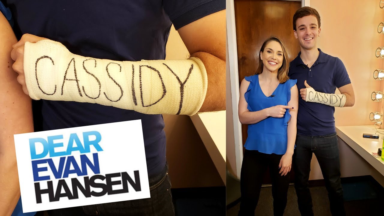 Signing the official cast of Dear Evan Hansen