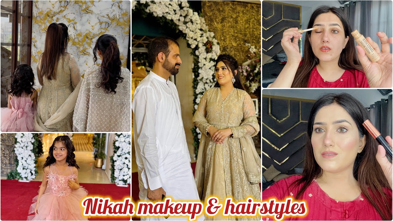 Nikah makeup & hairstyle by Natasha Waqas | Get readying with kids is tough
