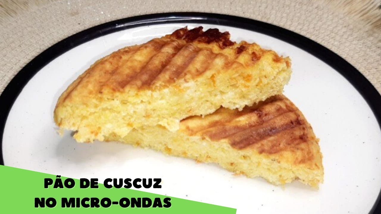 MUITO FÁCIL! PÃO DE CUSCUZ NO MICRO-ONDAS macio e muito saboroso  É Mais Saudável Andressa Rodrigues