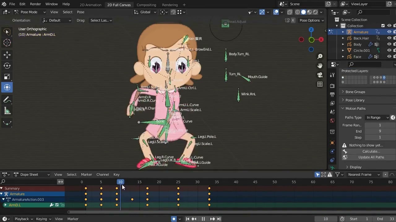 Keyframe Tools - Blender Grease Pencil 2.5D (Part 2/3)