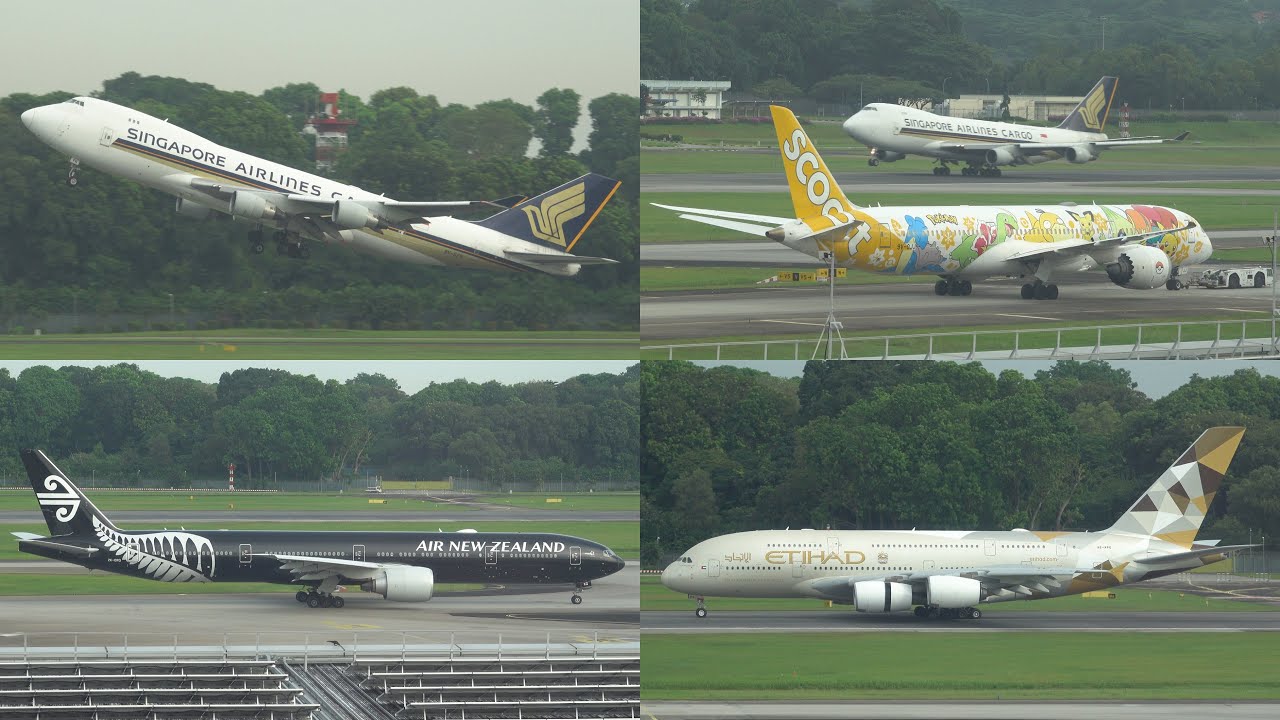 Airliners, Freighters | Spotting at Singapore Changi | 05JUL2025 [4K]
