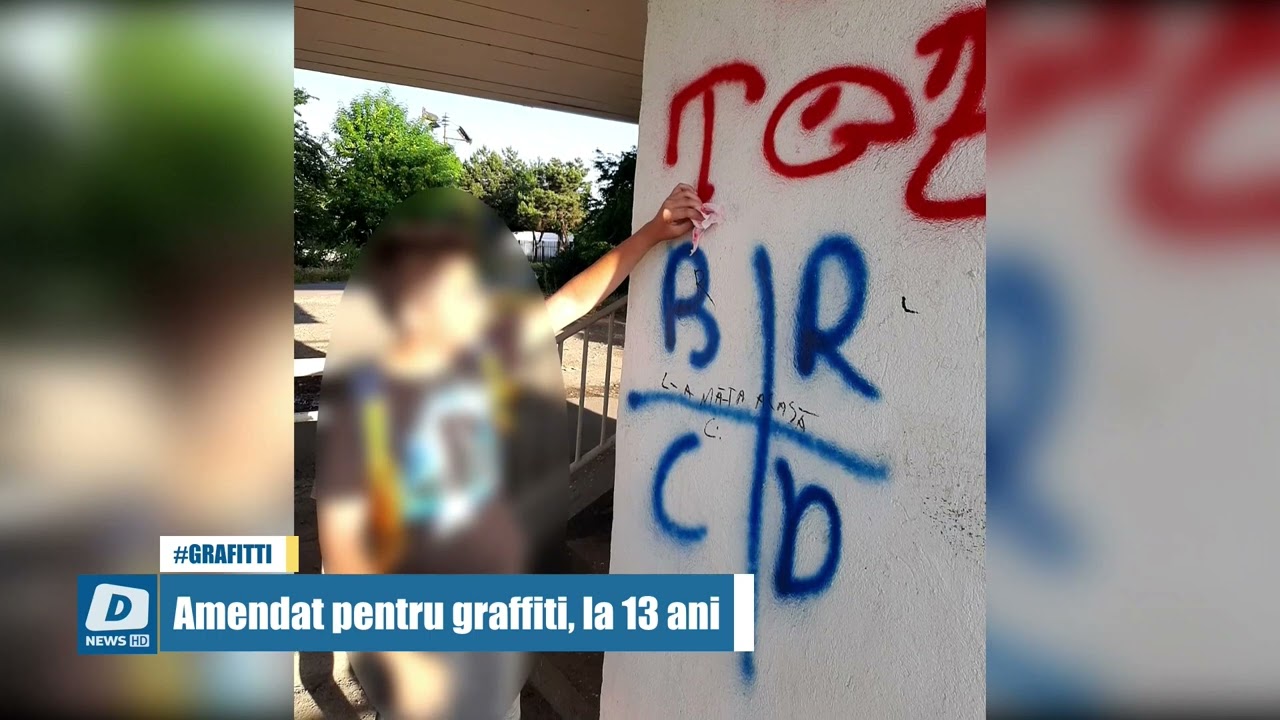 Amendat pentru graffiti, la 13 ani