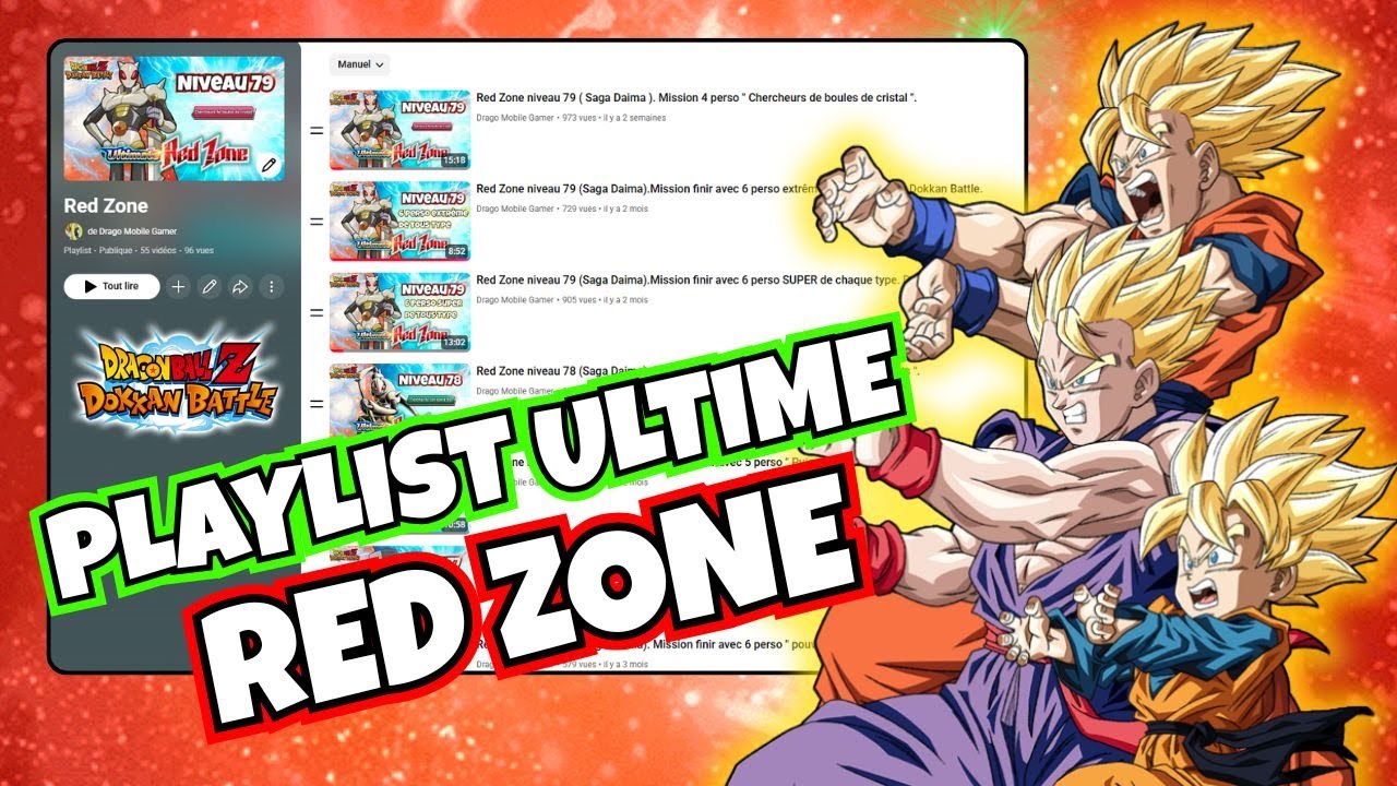 TOUTES les MISSIONS de TOUTES les RED ZONE réunies sur une PLAYLIST | Dokkan Battle.