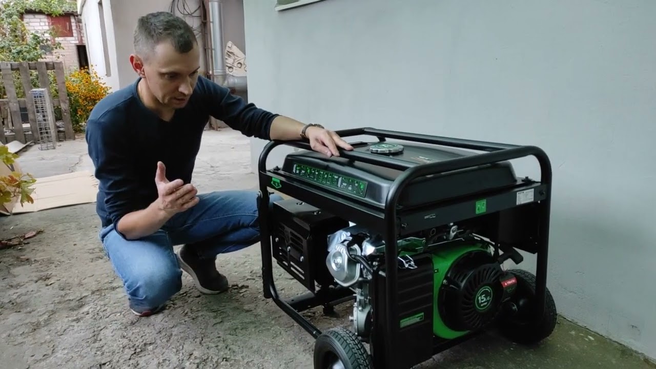 Распаковка и сборка бензиново-газового генератора RZTK G 7500DFE