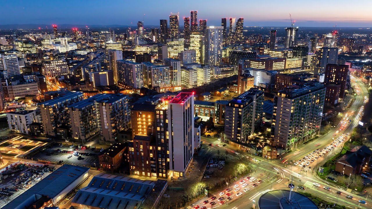 Manchester Magic: A Drone's Perspective. Cinematic Aerial Video