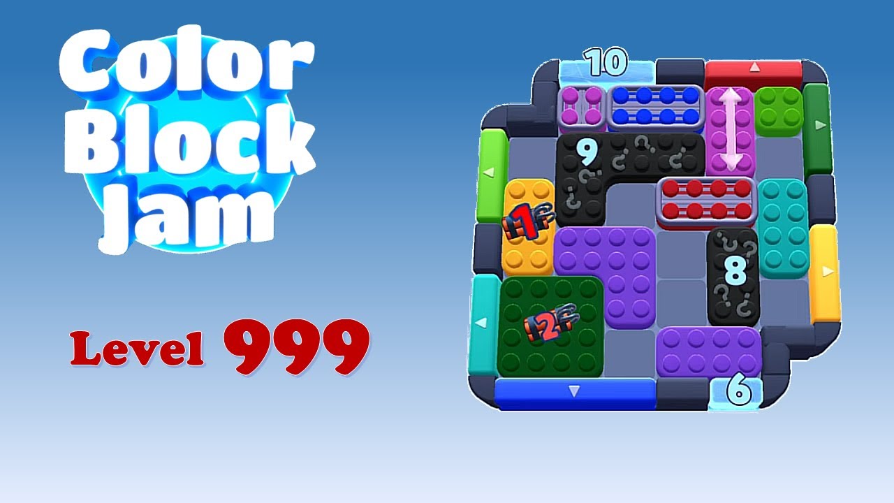 Color Block Jam Level 999 Solution (No Boosters)