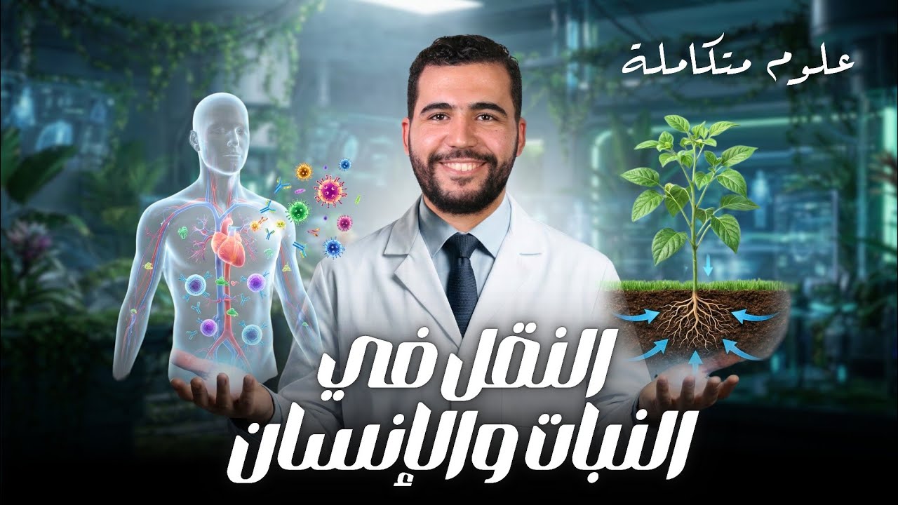 المحاضرة الرابعة من العلوم المتكاملة الترم الثاني : عملية النقل في الكائنات الحية 2026.