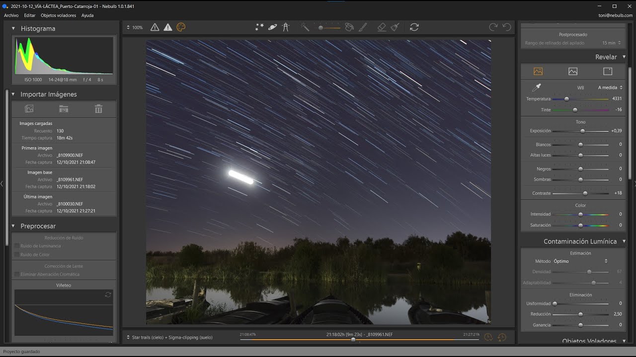 Cómo conseguir fácilmente una foto de star trails perfecta (sin aviones y sin huecos)
