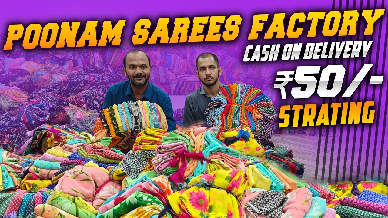 Poonam sarees tamilnaadu factory surat || cash on delivery #suratnaagutamil #sareesbusiness 