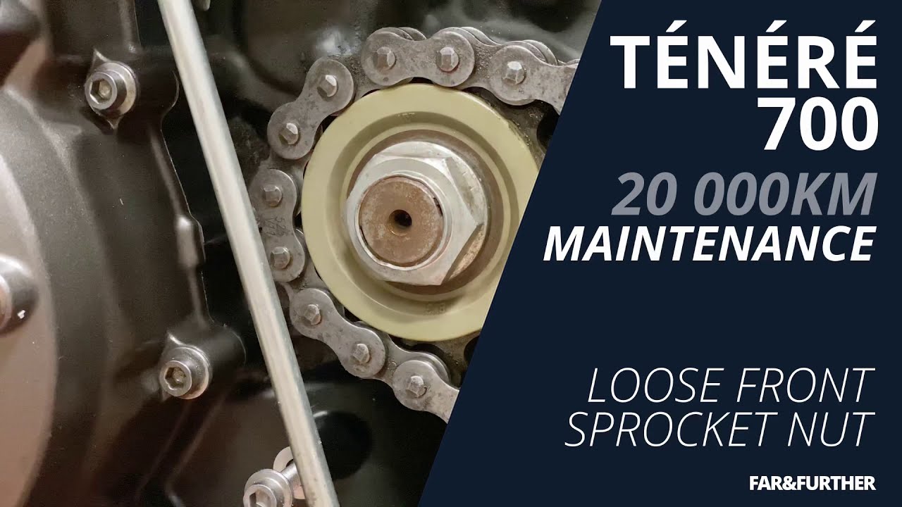 Yamaha Ténéré 700 20k: Loose front sprocket nut!