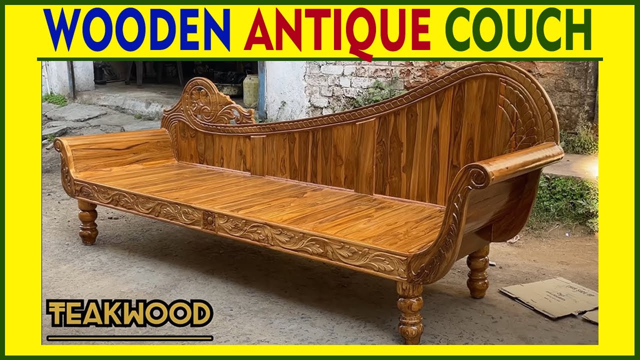 Full Teakwood wooden couch ||  Antique couch @hartajinteriors