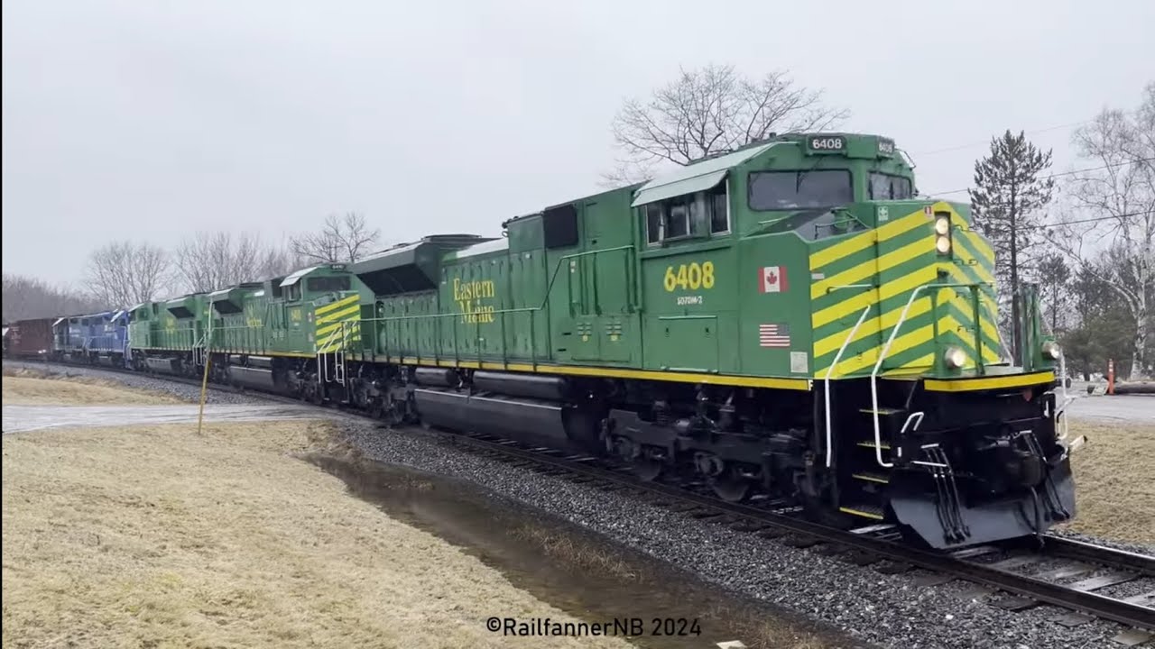Chasing NBSR Train 120 as it Approaches Saint John, NB!